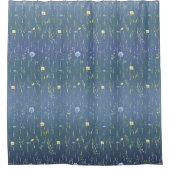 Grüne Aquarell Rustikale botanische Blume Duschvorhang (Vorderseite)