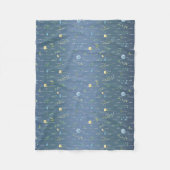 Grüne Aquarell Rustikale botanische Blume Fleecedecke (Vorderseite)