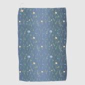 Grüne Aquarell Rustikale botanische Blume Golfhandtuch (Vorderseite)