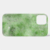 Grüne Aquarell- und Tintenpapiertextilien auf weiß Case-Mate iPhone Hülle (Rückseite (Horizontal))