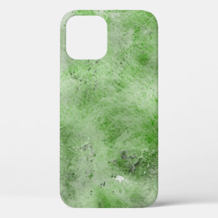 Grüne Aquarell- und Tintenpapiertextilien auf weiß Case-Mate iPhone Hülle