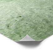 Grüne Aquarell- und Tintenpapiertextilien auf weiß Poster (Ecke)
