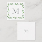 Grüne Aquarellbilder - Blätter Mitteilungskarte (Vorne/Hinten)