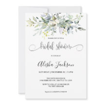 Grüne Aquarelldusche Einladung