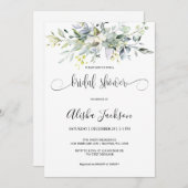 Grüne Aquarelldusche Einladung (Vorne/Hinten)