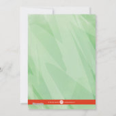 Grüne Aquarelle flach Feiertagskarte (Rückseite)