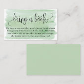 Grüne Aquarellfarbe Bringen Sie eine Bucheinschlus Visitenkarte (Vorne/Hinten)