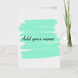 Grüne Aquarellfarbe hinzufügen Name Text-Nachricht