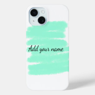 Grüne Aquarellfarbe Namen Text Nachricht hier werf Case-Mate iPhone Hülle
