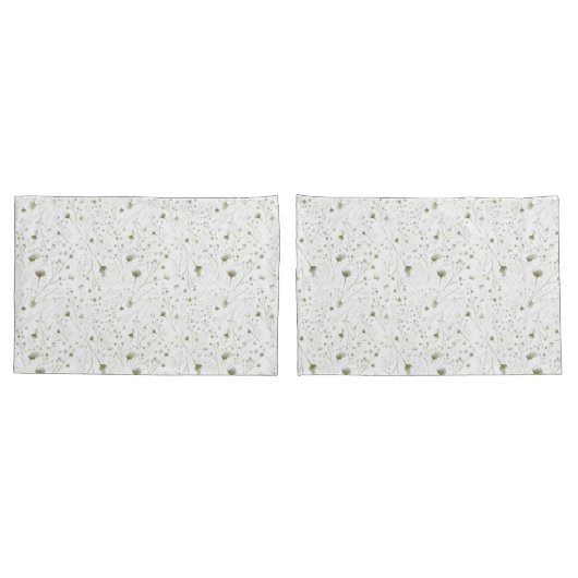 Grüne Aquarellfarbe - naturbelassene Betten Kissenbezug (Rückseite-Set)