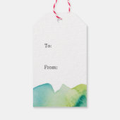 Grüne Aquarellfarbe Twinkeln Weihnachtsgeschenk Ta Geschenkanhänger (Rückseite)