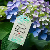 Grüne Aquarellfarben Blätter Blume Chic Brautparty Geschenkanhänger