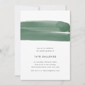 Grüne Aquarellfarben - Einladung (Vorderseite)