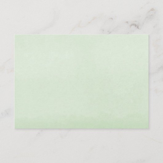 Grüne Aquarellfarben, grüne goldene Blätter UAWG Begleitkarte (Rückseite)