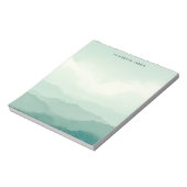 Grüne Aquarellfarben in moderner Naturfarbe Notizblock (Rotiert)