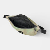 Grüne Aquarellfarben-Kreismuster initialen Monogra Bauchtasche (Offen)