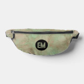 Grüne Aquarellfarben-Kreismuster initialen Monogra Bauchtasche (Ablage )