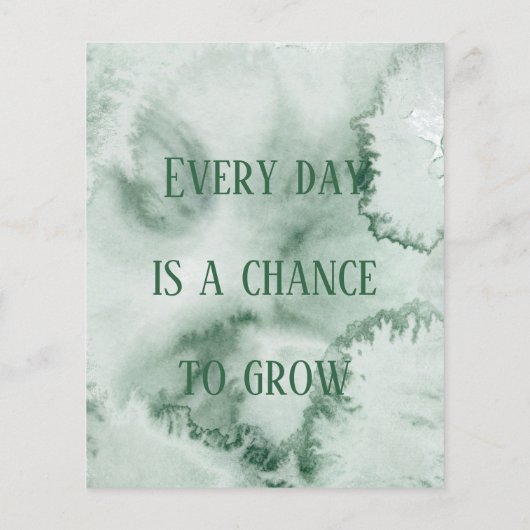 Grüne Aquarellfarben-Monogramm und Namensstationie (Rückseite)