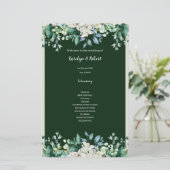 Grüne Aquarellfarbenpalette der Hochzeit von Liebe (Stehend Vorderseite)