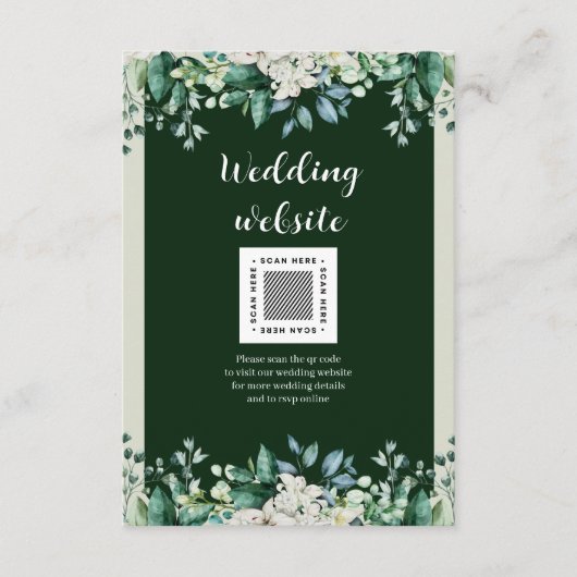 Grüne Aquarellfarbenpalette der Hochzeit von Liebe Begleitkarte (Vorderseite)