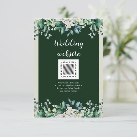 Grüne Aquarellfarbenpalette der Hochzeit von Liebe Begleitkarte (Stehend Vorderseite)