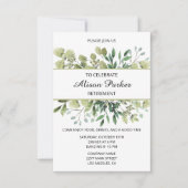 Grüne Aquarellfolie Einladung (Vorderseite)