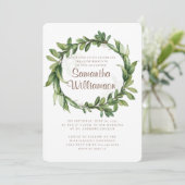 Grüne Aquarellfolie Moderne Bestätigung Einladung (Stehend Vorderseite)