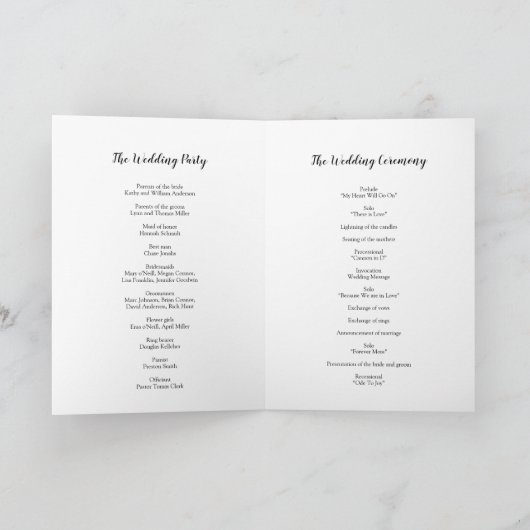 Grüne Aquarellgrün Blätter Botanisch Programm (Innenseite)