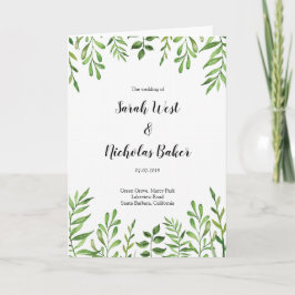 Grüne Aquarellgrün Blätter Botanisch Programm