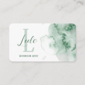 Grüne Aquarellkarte Visitenkarte (Vorderseite)
