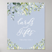 Grüne Aquarellkarten und Geschenkschild Poster (Vorne)