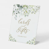 Grüne Aquarellkarten und Geschenkschild Sockelschild (Vorderseite)
