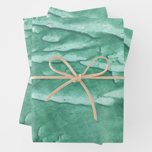 Grüne Aquarellkunst Geschenkpapier Set (Beispiel)
