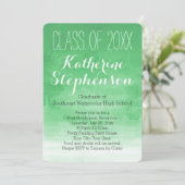 Grüne Aquarellschule Einladung (Stehend Vorderseite)