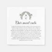 Grüne Arch Wreath Monogram Wedding Meet Niedlich Serviette (Vorderseite)