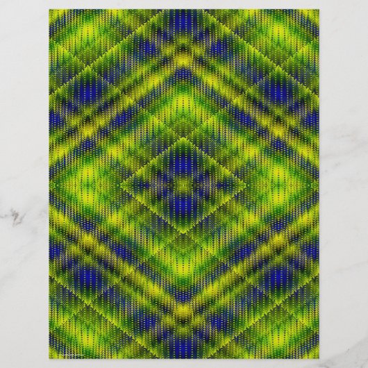 Grüne Argyle-Massen-Scrapbook-Papier-Seiten Flyer (Hinten)