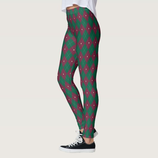 Grüne Argyll-Leggings für Damen Leggings (Links)