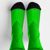 Grüne Art Deco Design Socken (Oben)