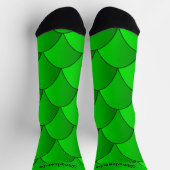 Grüne Art Deco Design Socken (Oben)