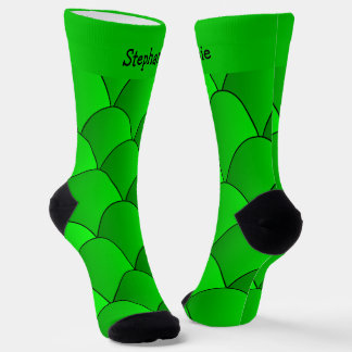 Grüne Art Deco Design Socken