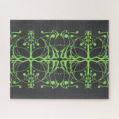 Grüne Art Nouveau Harmonie Puzzle (Horizontal)