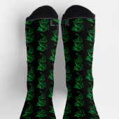 Grüne asiatische Drachen Socken (Oben)
