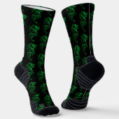Grüne asiatische Drachen Socken (Gewinkelt)