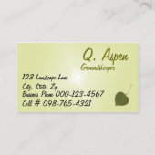 Grüne Aspen-Blätter Pflegedienste Visitenkarte (Rückseite)