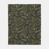 Grüne Ästhetik - Dunkle Ferns & Blätter Fleecedecke (Vorderseite)