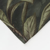 Grüne Ästhetik - Dunkle Ferns & Blätter Fleecedecke (Ecke)