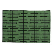 Grüne Atomlinien Kissenbezug (Rückseite)