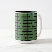 Grüne Atomlinien Zweifarbige Tasse (VorderseiteRechts)