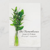 Grüne auf dem White Beuneral Memorial Service Programm (Vorderseite)