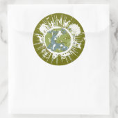 Grüne Aufkleber am Earth Day (Tasche)